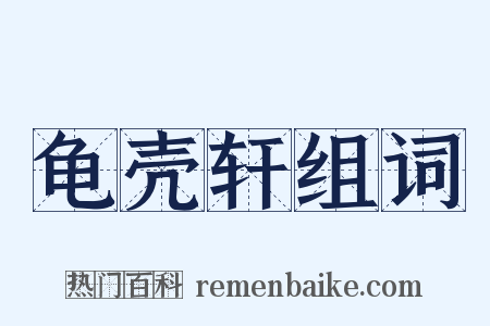 龟壳轩组词是什么意思的图片